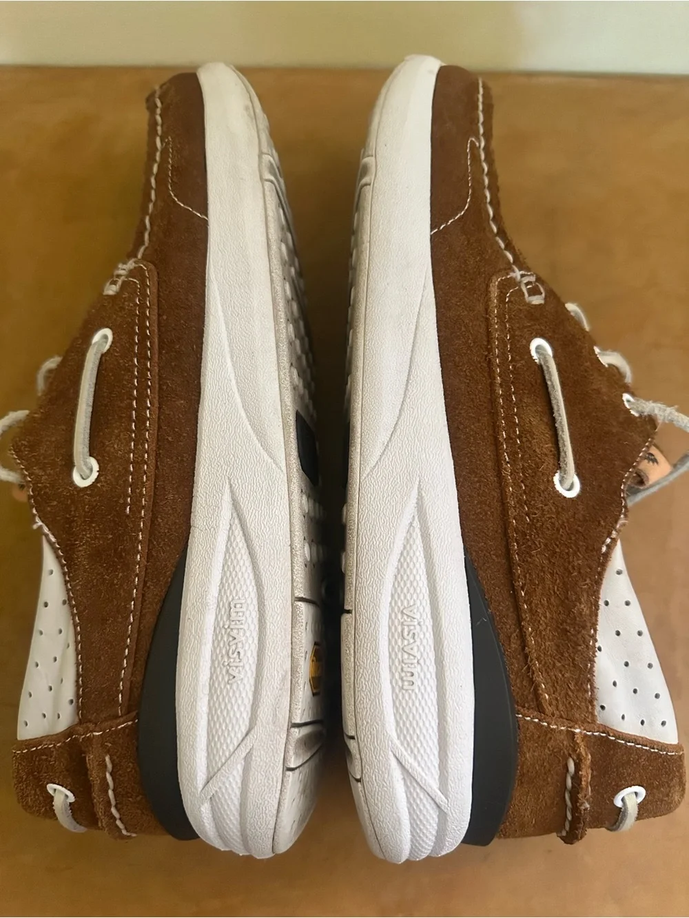 Visvim Hockney Folk Suede Boat Shoes in Light Brown, Size 12, Great Condition!